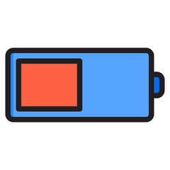 battery level color line style icon