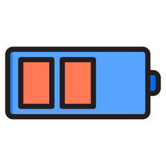 battery level color line style icon