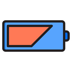 battery color line style icon