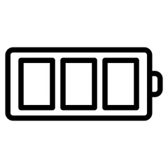 battery level outline style icon