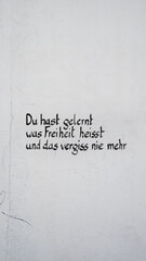 the word cloud on a wall