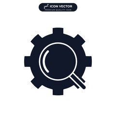 gear setting icon symbol template for graphic and web design collection logo vector illustration