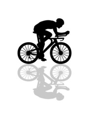 Gespiegelt Triathlon Fahrrad 