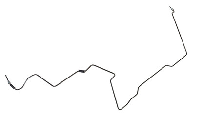 A metal brake pipe is part of the vehicle brake system, which supplies brake fluid under pressure to the service brake cylinders or calipers on wheels. Spare parts for sale in auto service.