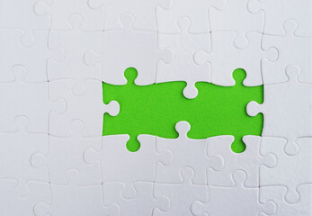 This jigsaw missing two pieces