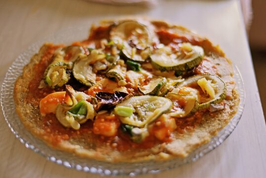 Pizza de quinoa y zapallitos
