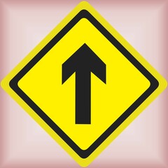 yellow road sign, traffic sign on gray background.
simple vector illustration design