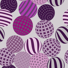 Retro 3d illustration of abstract balls, great design for any purpose. Modern poster for cover design. Vector seamless technology background. Background wall design.