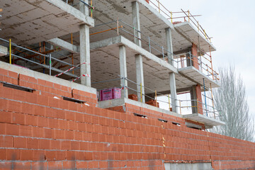 forjado hormigón edificio en construcción 