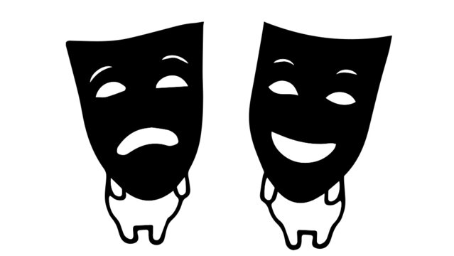 Comedy and tragedy masks