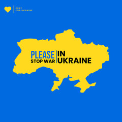Obraz premium Ukraine war typography social media post