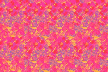 Pink and yellow fabric, Flower pattern, Flower Decorative paper, Uniform texture, Leaf full of patterns, Vectorial for printing, Textures for design, Decorative background, For packaging. 