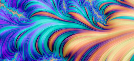 Obraz premium Abstract Swirl fractal background. Wallpapaer background logo geometric beautiful pattern