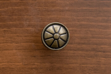 Iron vintage handle brown antique dresser object design of furniture and interior of the house...