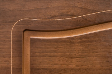 Brown antique dresser object vintage wooden design of furniture and old interior background, close-up