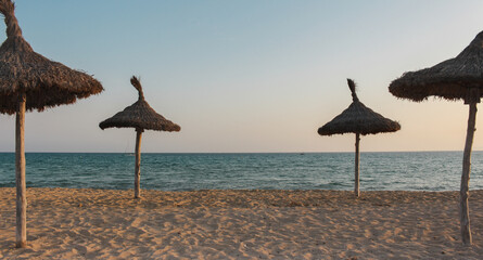 Beach view on holiday - postcard