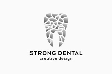 Dental care logo design with creative concept, dental icon with abstract motif