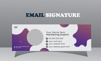   Email signature collection design Template or email footer