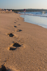 Footsteps on the beach