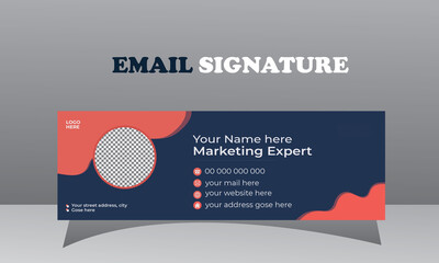   Email signature collection design Template or email footer