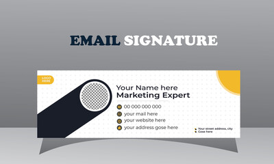 
  Email signature collection design Template or email footer