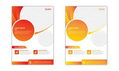 Modern digital marketing agency flyer template, Brochure template poster background for business design.	