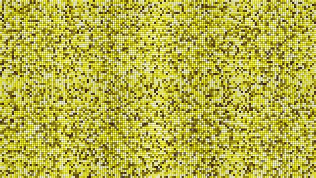 Abstrakte Hintergrundtextur, bestehend aus sich ver&auml;ndernden kleinen farbigen Quadraten (Pixel, Raster) -  gelb bis wei&szlig;
