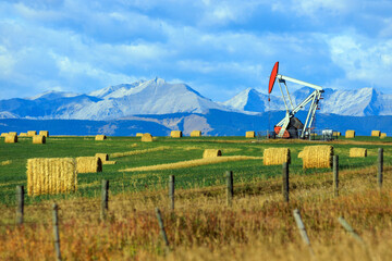 Oil and Gas Rig Pumpjack Alberta Canada