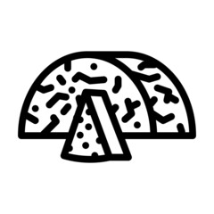 gorgonzola cheese line icon vector. gorgonzola cheese sign. isolated contour symbol black illustration