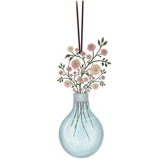 Lightbulb with flowers.