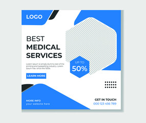 Medical service social media post design