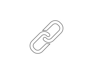 Chain, link outline icon. Vector illustration.