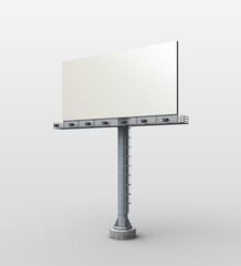 3D Rendering illustration for billboard mockup. Single billboard and landscape orientation.