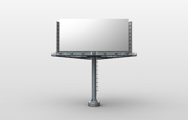Obraz premium 3D Rendering illustration for billboard mockup. Triangle billboard and landscape orientation.