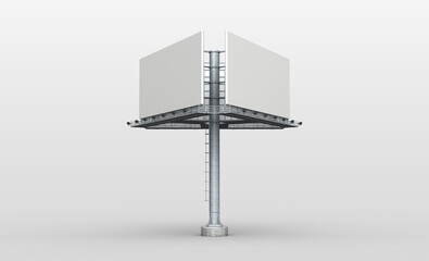 Obraz premium 3D Rendering illustration for billboard mockup. Triangle billboard and landscape orientation.