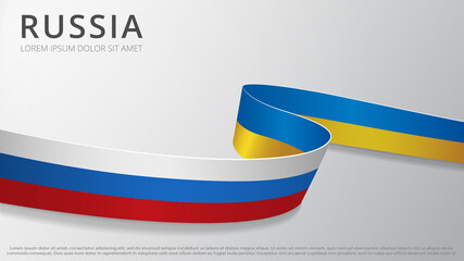 Flag of Russia. Flag of Ukraine. War in Ukraine. Conflict Russia-Ukraine. Peace talks, negotiations. Vector illustration. EPS10.