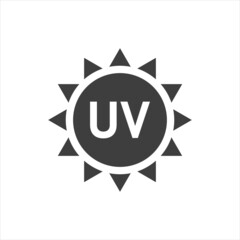 UV radiation vector icon on white background