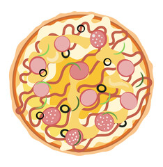 pizza isolated on white