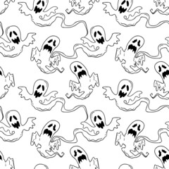 Halloween celebration seamless pattern