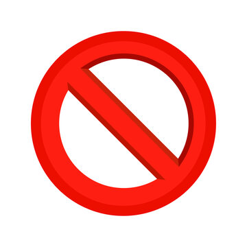 Prohibited emoji vector symbol Banned no entry