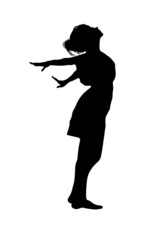 Black woman lady girl silhouette with developing hair.Female body holding her hands back.Meditation.Calmness.Happy life with God. Peace of mind.Relaxation.Flying dream.Freedom.Keep calm.Flight.DIY.