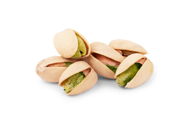 different nuts and seeds mix, composition isolated over the white background