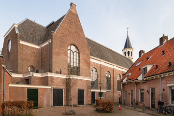 Naklejka premium Neoclassical hall church called Elleboogkerk, in the Dutch city of Amersfoort.