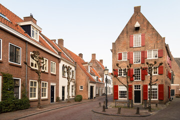 Fototapeta na wymiar Small street in the center of the historic city of Amersfoort.