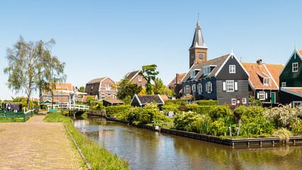 Fototapeta premium Small Dutch fishing village on the Marken peninsula.