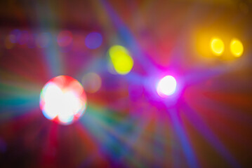 Color disco club light with special effects and laser show