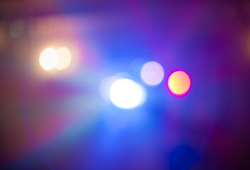 Color disco club light with special effects and laser show