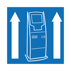 terminal pointer icon. Modern vintage. Vector illustration