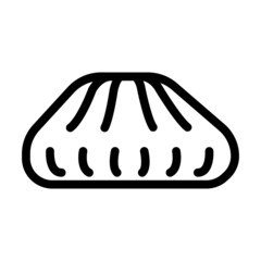 poses booze dumpling line icon vector. poses booze dumpling sign. isolated contour symbol black illustration