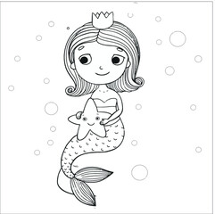 Mermaid Coloring Page for all ages